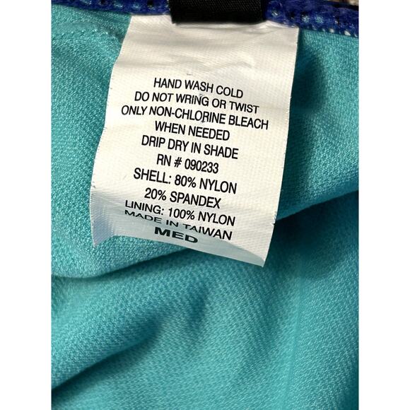 Black Poppy Triangle Top String Bikini Blue and Purple Pattern Size Med/… - Picture 9 of 9